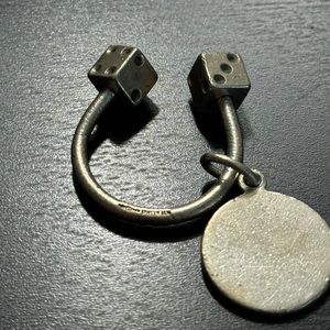 Sterling Silver (.925) keychain, dice